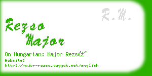 rezso major business card